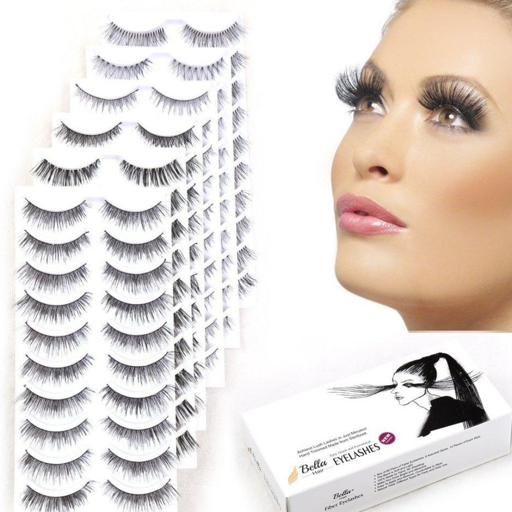 Natural & Dramatic Reusable False Eyelashes (60 Pieces)